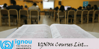 IGNOU Courses 2025 IGNOU Courses List